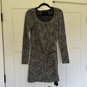 Scotch & Soda Black and Gray Long Sleeve Dress